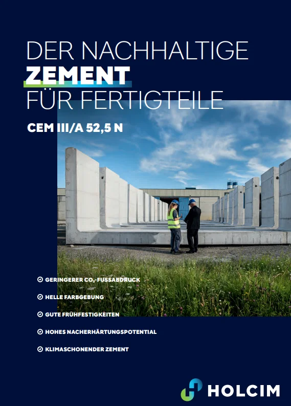 Der nachhaltige Zement für Fertigteile