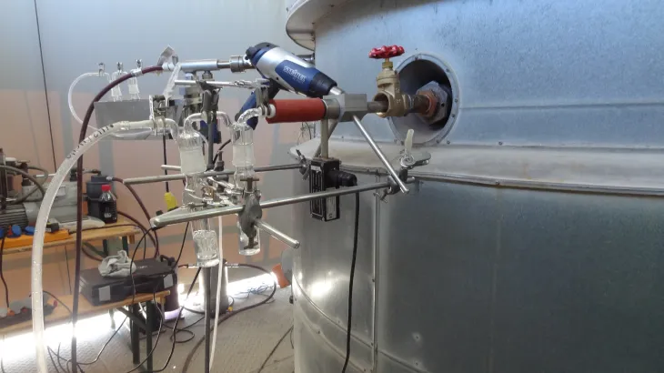 Messwerte Drehrohrofen